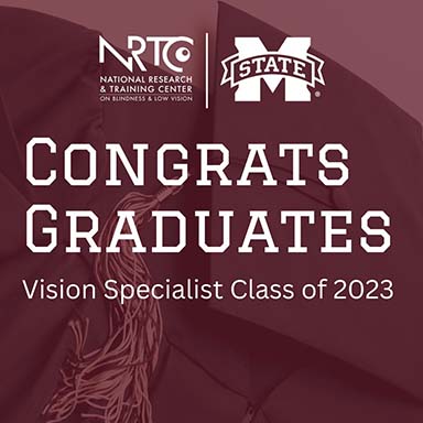 Graphic congratulating the Vision Specialist Class of 2023.